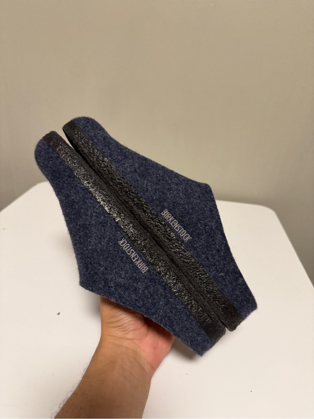 Birkenstock Zermatt Rivet Shearling Clogs Dark Blue Wool US L 10 M 8 EU 41 - Picture 5 of 8
